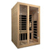 Dynamic Santiago 2-Person Infrared Sauna made from Canadian Hemlock with LED controls and carbon heating panels


