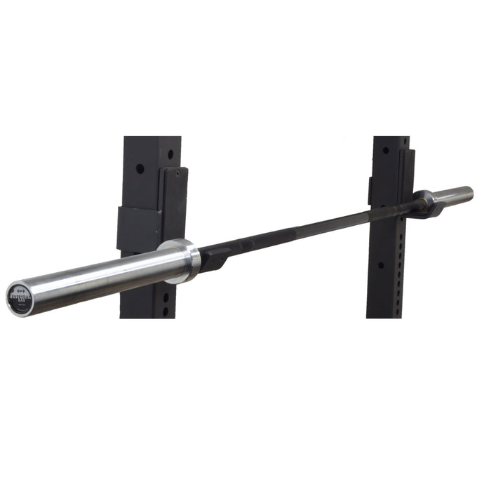 ISF Everyday Olympic Barbell on white background, featuring a 7-foot, 20kg bar with black oxide shaft and hard chrome sleeves, designed for versatile strength training in home, commercial, and school gyms