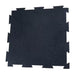 Close-up of interlocking black puzzle mats made of heavy-duty rubber, showcasing the puzzle-style edges for easy installation, designed to protect floors and equipment in any workout space.