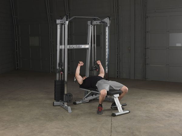 GDCC210 Functional Trainer Cable Exercise Bench Press Demonstration